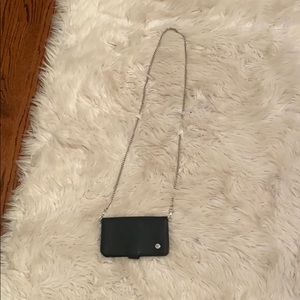 EXPRESS black with silver chain bag/wallet